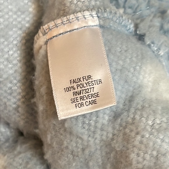Soft & Fuzzy Blue & White Croft & Barrow Sherpa Fleece Jacket, Sz XL, NWT - Picture 9 of 10